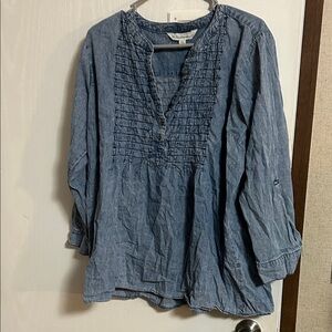 Tantrums Blue Smocked Blouse